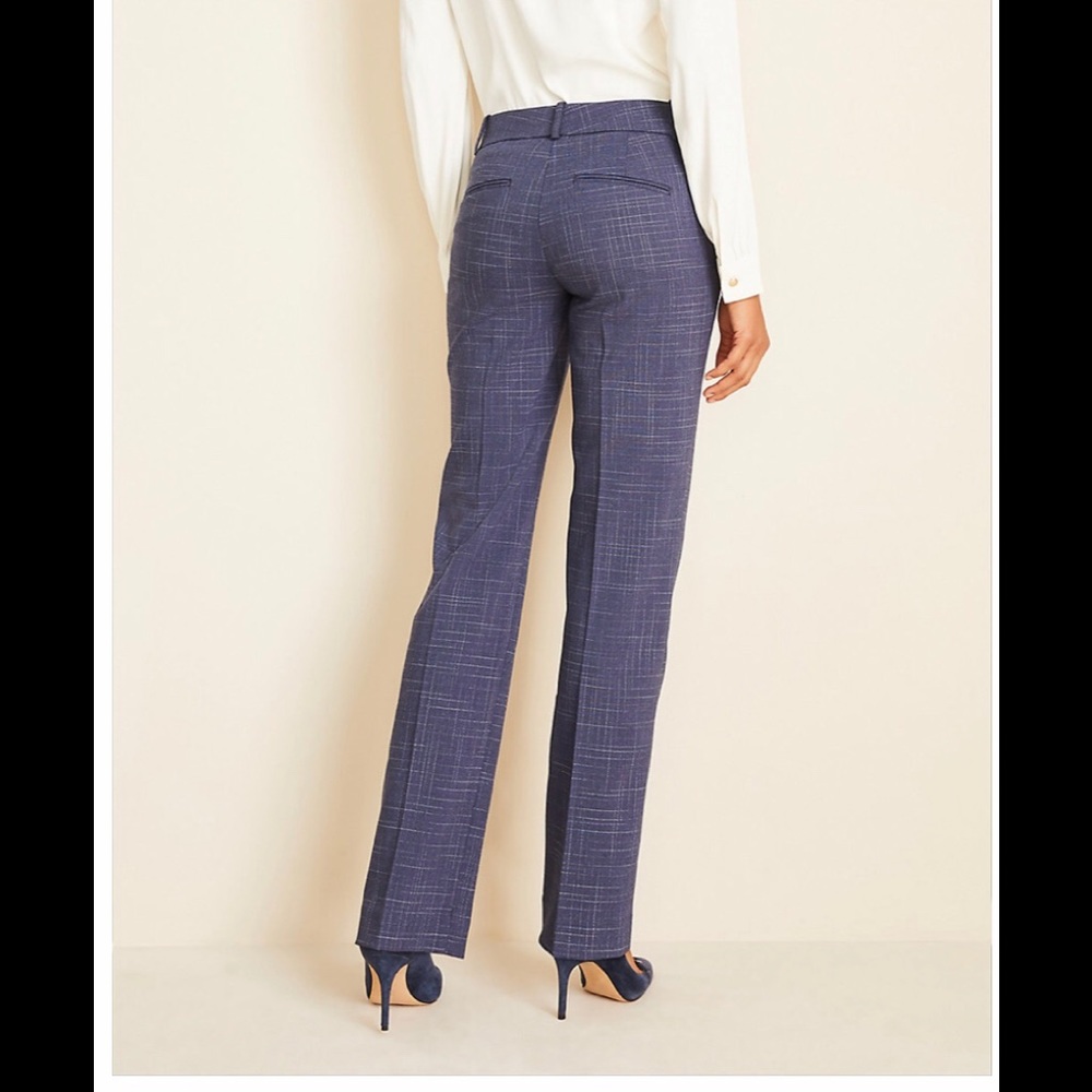 Ann Taylor Crosshatch Straight Leg Pants